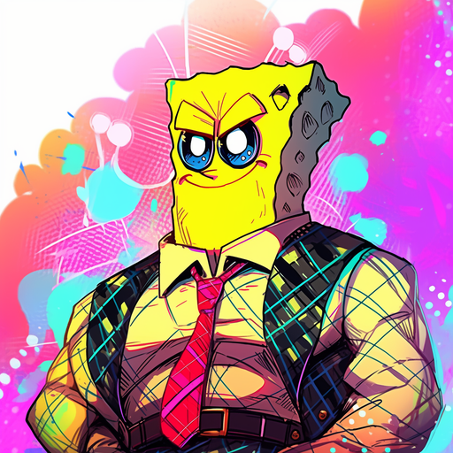 SpongeBob SquarePants cartoon character wearing a pfp.