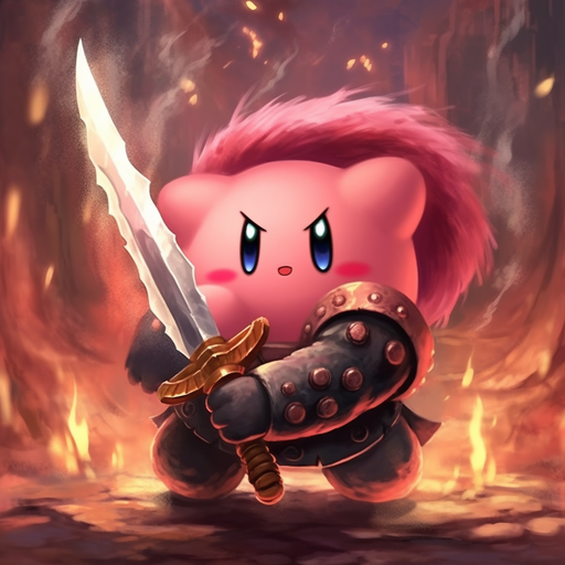 Punk-inspired Kirby avatar with vibrant colors and edgy style.
