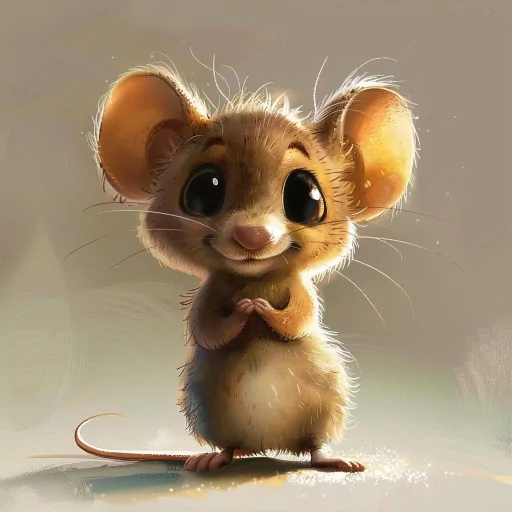 Cartoon mouse avatar with a cute expression for profile photo.
