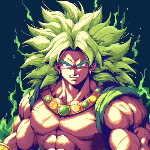Powerful Broly in a 16-bit style profile picture.