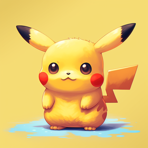 Pixel art Pikachu with vibrant colors and playful expression.