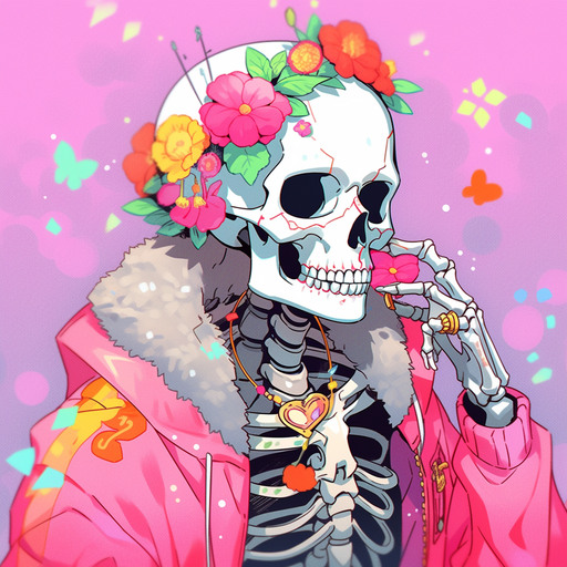 Stylish skeleton avatar.