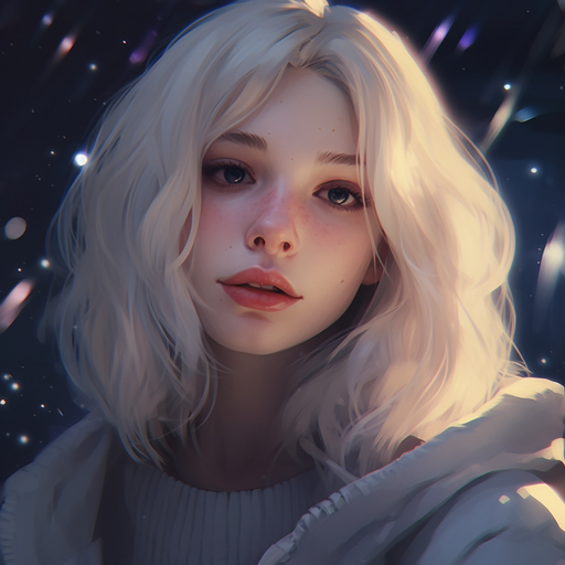 Striking digital portrait of a stylish girl with a unique aesthetic.