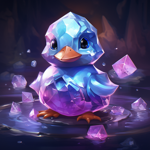 Colorful crystal duck profile picture