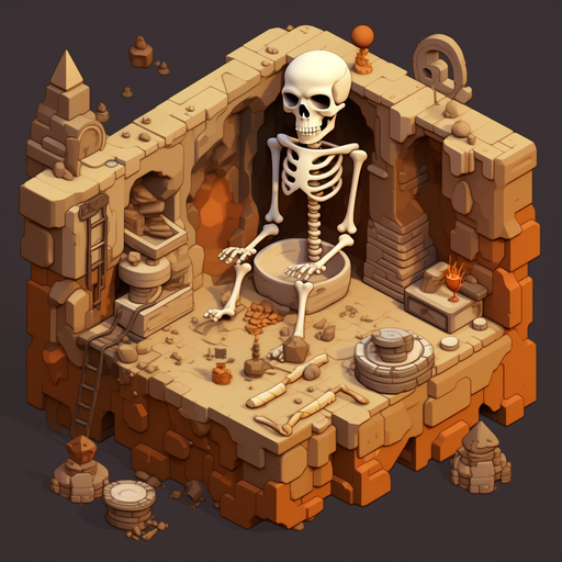 Isometric skeleton profile picture.