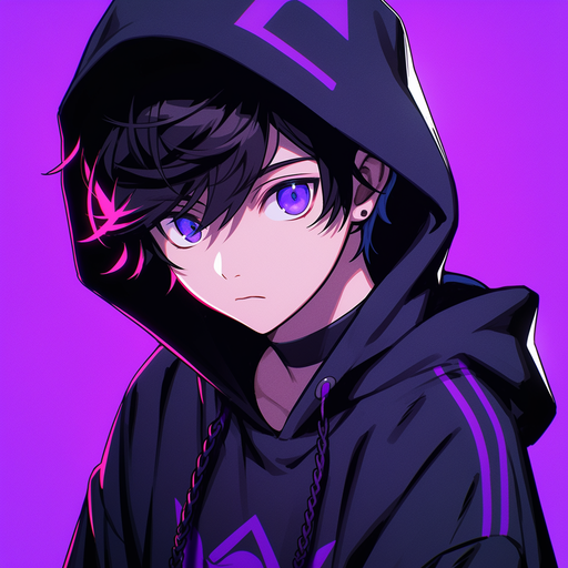 Anime-style portrait of a boy with a stylish hairdo and vibrant eyes.