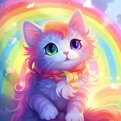 Nyan cat pfp with rainbow trail.