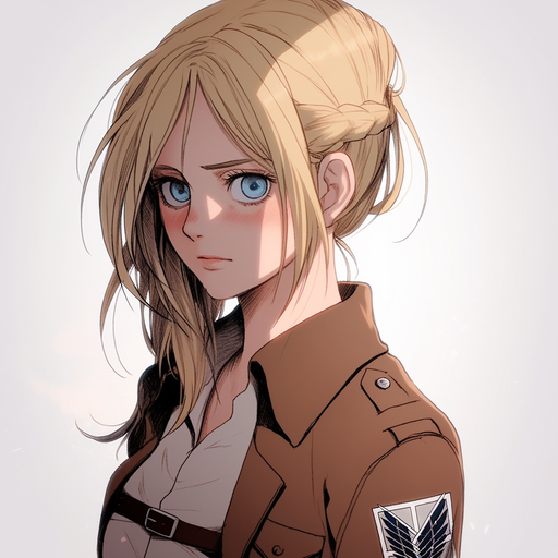 Sasha from Attack on Titan anime character profile picture.