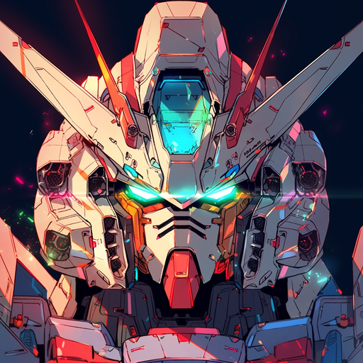 90's mech anime-inspired pfp featuring a Gundam-style character.