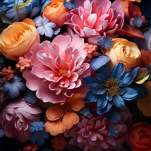 Floral artwork with vibrant colors and intricate details.