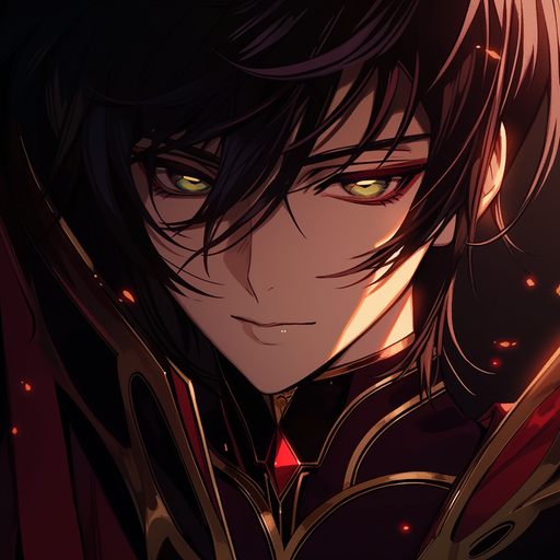 Lelouch Lamperouge in Code Geass anime style.