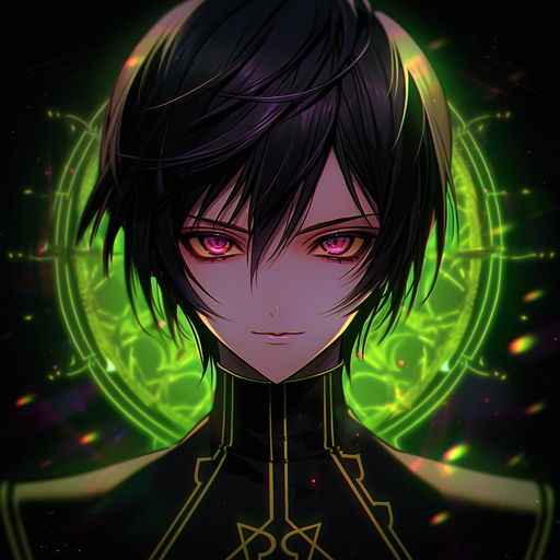 Lelouch in a stylish profile picture with a dynamic touch.