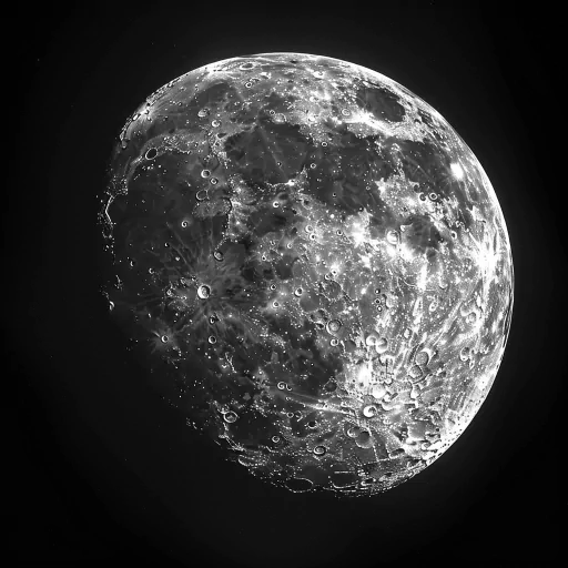 Detailed monochrome image of the moon's surface for use as a profile picture or avatar.