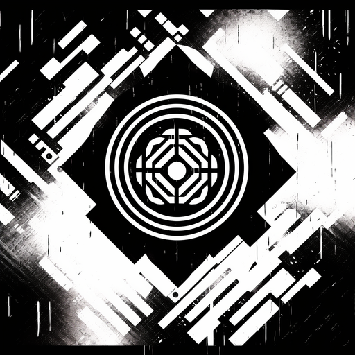 Aesthetic black and white geometric shape pfp.