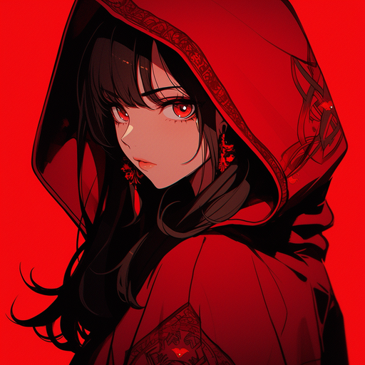 Vibrant red profile picture with aesthetic vibes.
