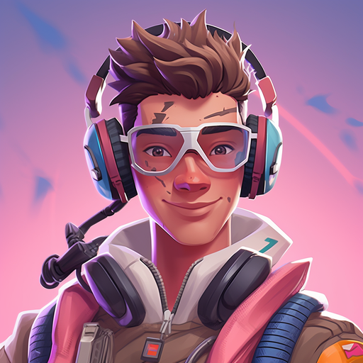 Gamer avatar with a Fortnite theme.