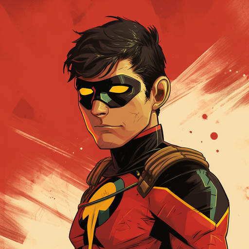 A stylish comic-style portrait of Robin.