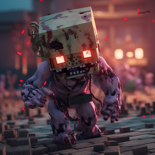 A high-definition render of a Minecraft pfp featuring a zombie pigman.