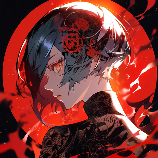 Tokyo Ghoul-inspired profile picture with a colorful, anime aesthetic.