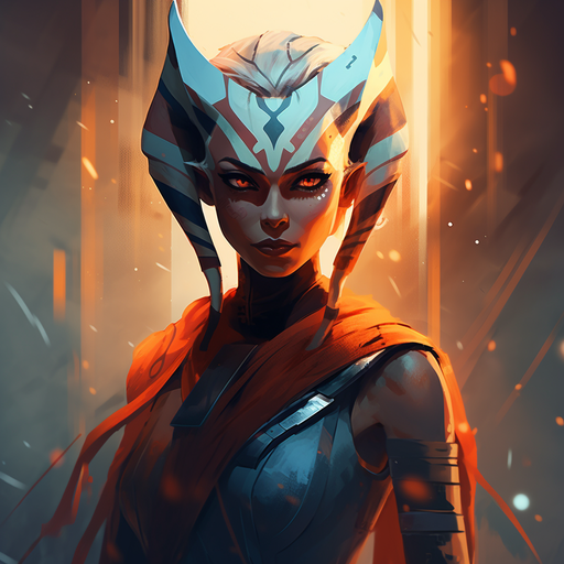 Ahsoka Tano's profile from Star Wars movie.