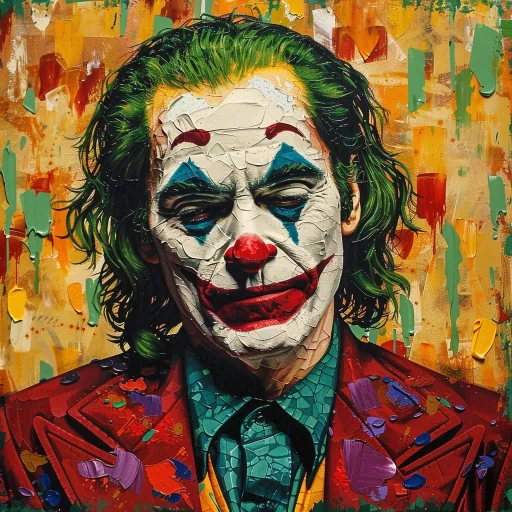Colorful Joker avatar with vivid face paint and expressive smile for profile picture use.