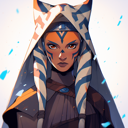 Ahsoka Tano with lightsabers, ready for action.