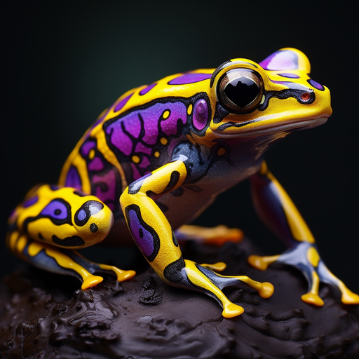 Purple and yellow frog pfp.