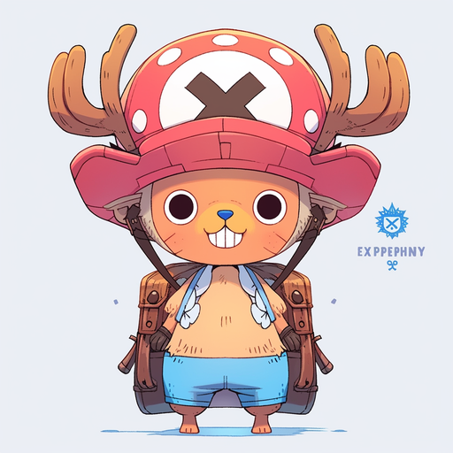 Chopper from One Piece anime. PFP of a cute and colorful character.