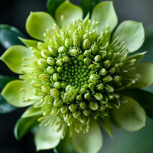 Close-up of an epic green flower