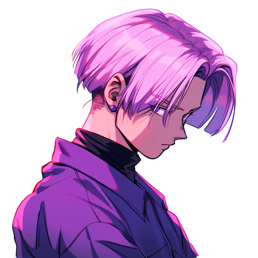 Purple monochrome Trunks profile picture (pfp) featuring a stylized design.