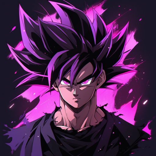 Goku Black character artwork with dark energy aura.