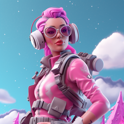Colorful Fortnite character in a stylish pose