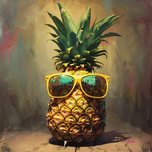 Cool pineapple avatar wearing sunglasses for stylish profile picture.