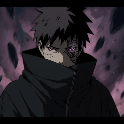 Obito Uchiha profile picture with a colorful artistic style.