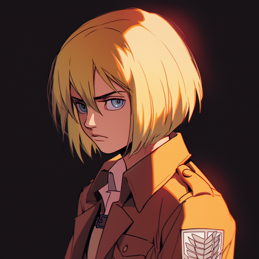 Armin Arlert from Attack on Titan, a profile picture with a serious expression.