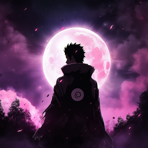 Obito Uchiha standing against a moonlit background.