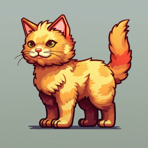 Pixel art cat profile picture.