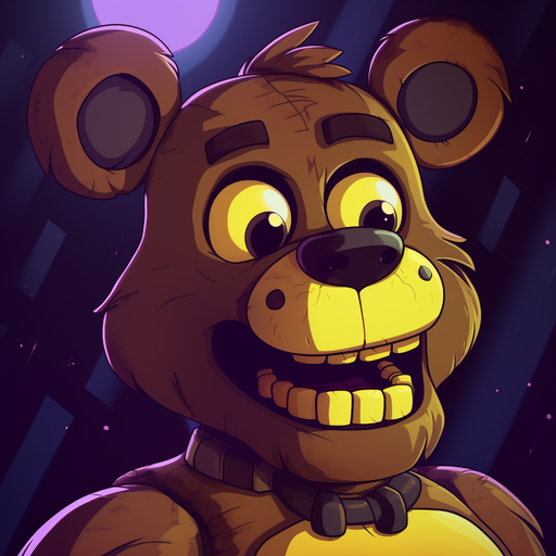 Colorful cartoon character from Five Nights at Freddy's with a playful expression.